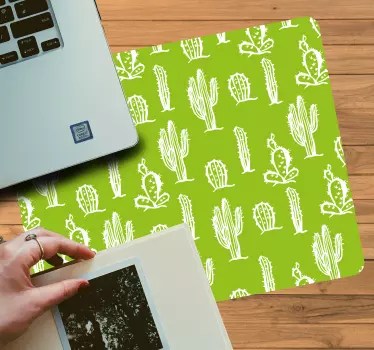 Mouse pad textura arte de patrón de cactus - TenVinilo