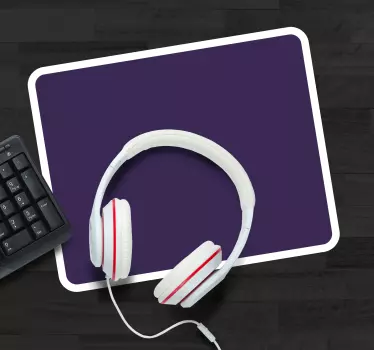 Mouse pad textura auriculares sobre superficie - TenVinilo