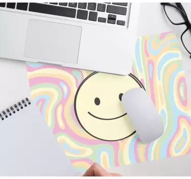 Mouse pad textura cara sonriente abstracta - TenVinilo