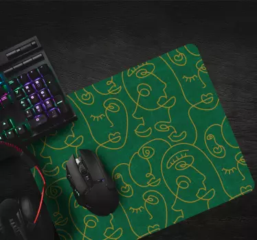 Mouse pad textura caras abstractas - TenVinilo