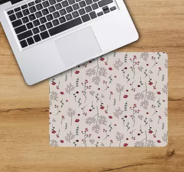 Mouse pad textura con diseño floral - TenVinilo