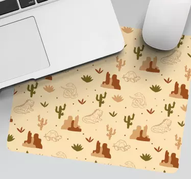 Mouse pad textura criaturas y plantas del desierto - TenVinilo