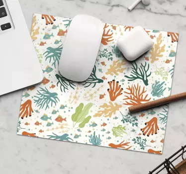 Mouse pad textura diseño coral colorido - TenVinilo