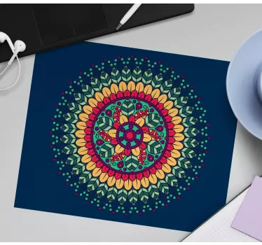 Mouse pad textura diseño de mandala colorido - TenVinilo