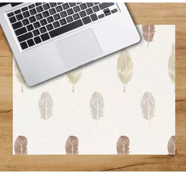 Mouse pad textura diseño de plumas - TenVinilo