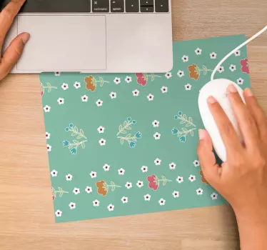 Mouse pad textura diseño floral - TenVinilo