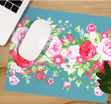 Mouse pad textura diseño floral en flores - TenVinilo