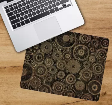 Mouse pad textura disposición de engranajes intrincada - TenVinilo