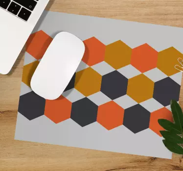 Mouse pad textura disposición hexagonal de colores - TenVinilo