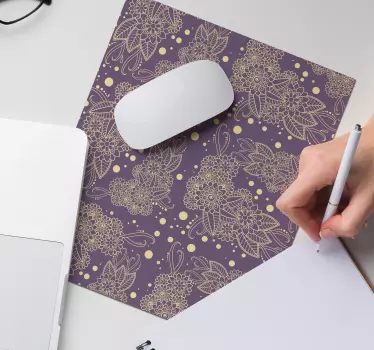 Mouse pad textura elegancia de patrón floral - TenVinilo