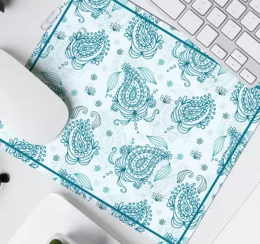 Mouse pad textura elegante motivo floral - TenVinilo