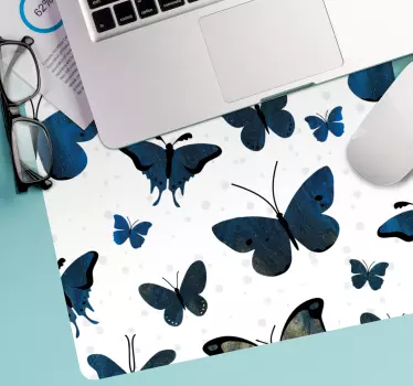 Mouse pad textura elegante patrón de mariposa - TenVinilo
