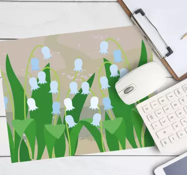 Mouse pad textura escena de vegetación floral - TenVinilo