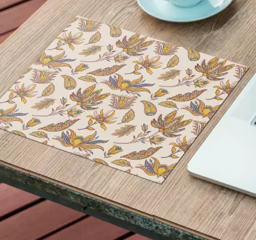 Mouse pad textura estampado de hojas florales - TenVinilo