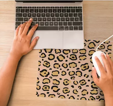Mouse pad textura estampado de leopardo - TenVinilo