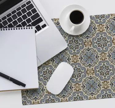Mouse pad textura estampado floral - TenVinilo