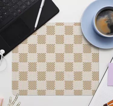 Mouse pad textura estilo a cuadros elegante - TenVinilo