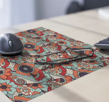 Mouse pad textura estilo floral abstracto - TenVinilo