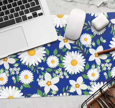 Mouse pad textura flores en estampado - TenVinilo