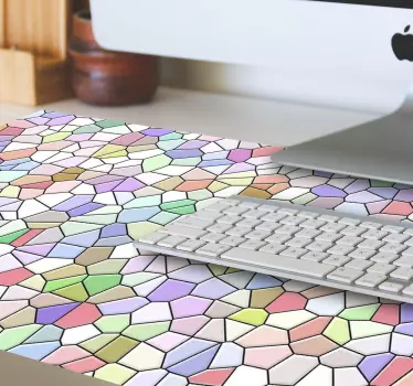 Mouse pad textura formas coloridas en mosaico - TenVinilo