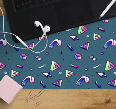 Mouse pad textura formas coloridas geométricas - TenVinilo