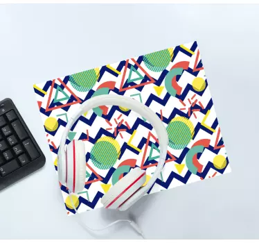 Mouse pad textura formas geométricas vibrantes - TenVinilo