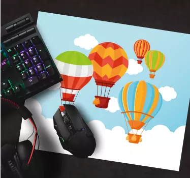 Mouse pad textura globos aerostáticos vibrantes - TenVinilo