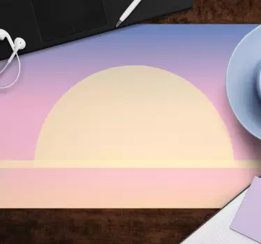 Mouse pad textura gradiente de atardecer sereno - TenVinilo