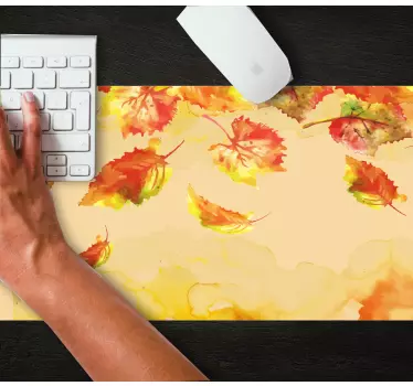 Mouse pad textura hojas de otoño caídas - TenVinilo