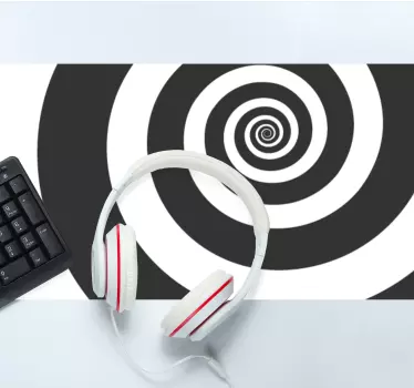 Mouse pad textura ilusión óptica espiral - TenVinilo