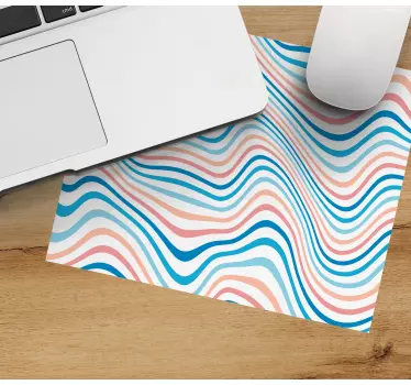 Mouse pad textura líneas coloridas onduladas - TenVinilo