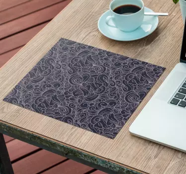 Mouse pad textura líneas elegantes en espiral - TenVinilo