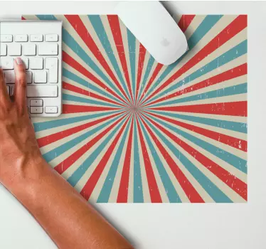 Mouse pad textura líneas radiales retro - TenVinilo