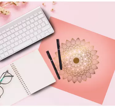 Mouse pad textura mandala floral elegante - TenVinilo