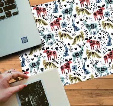 Mouse pad textura motivo animal juguetón - TenVinilo