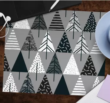 Mouse pad textura motivo de árbol geométrico - TenVinilo