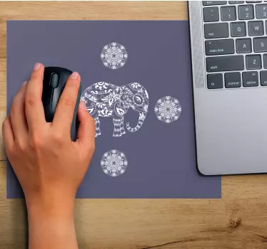 Mouse pad textura motivo de elefante ornamentado - TenVinilo