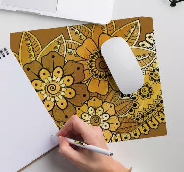 Mouse pad textura motivo de espirales florales - TenVinilo