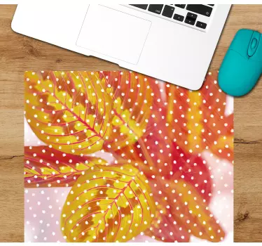Mouse pad textura motivo de hojas coloridas - TenVinilo