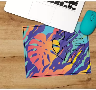 Mouse pad textura motivo de hojas vibrantes - TenVinilo