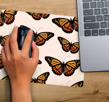 Mouse pad textura motivo de mariposas vibrantes - TenVinilo