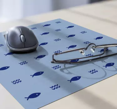Mouse pad textura motivo de peces - TenVinilo