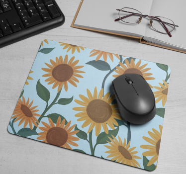 Mouse pad textura motivo floral girasol - TenVinilo