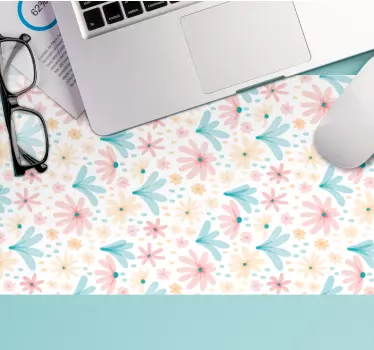 Mouse pad textura motivo floral pastel - TenVinilo