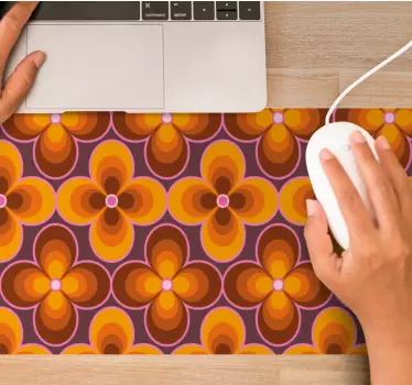 Mouse pad textura motivo floral retro - TenVinilo