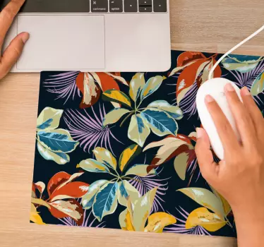 Mouse pad textura motivo floral tropical - TenVinilo