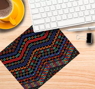 Mouse pad textura motivo geométrico vibrante - TenVinilo