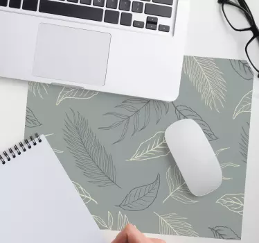 Mouse pad textura motivo natural de hojas - TenVinilo