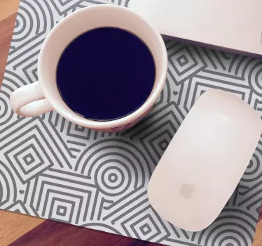 Mouse pad textura motivos circulares geométricos - TenVinilo