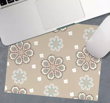 Mouse pad textura motivos florales elegantes - TenVinilo